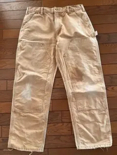 Carhartt ダブルニー34×32 ベージュ - メルカリ