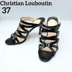 ✨レッドソール✨クリスチャンルブタン　パテントレザー　黒　23.5 ハイヒール