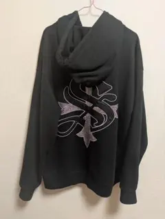 M 黒 FR2 撫子 刺繍 ラビット ジップ フーディ パーカー クロム - メルカリ