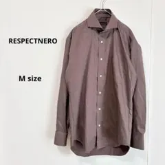 RESPECTNERO リスペクトネロ　長袖シャツ　M ブラウン　ウォッシャブル