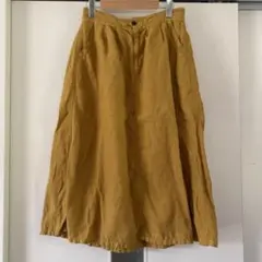 D.M.G ドミンゴ リネンイージータックスカート F マスタード