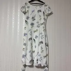 MISCH MASCH 花柄 ホワイトひざ丈ワンピース