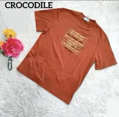 CROCODILE【美品】【コットン100%】【刺繍】オレンジTシャツLのサムネイル