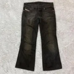 y2k 00s old DIESEL black flare denim