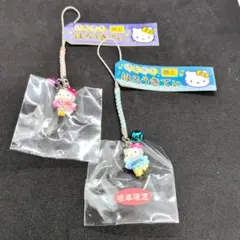 【激レア】ご当地キティ　岐阜限定　郡上　根付け　ストラップ　2個セット