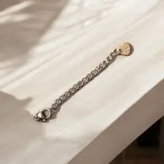 サージカル　ステンレス　シルバーアジャスター 7cm ネックレス延長　ハート