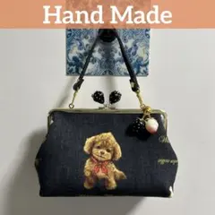 1998.ハンドメイド 18cm底板付きがま口バッグ フランシュリッペ - メルカリ