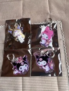 マイメロ×クロミ×宇佐美 オリジナルアクリルキーホルダー&立体ラバーキーホルダー