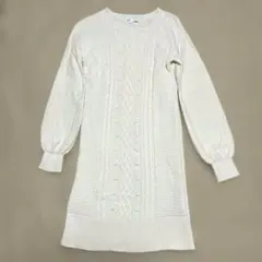 GAP KIDS ケーブルニット ワンピース アイボリー XL(150)