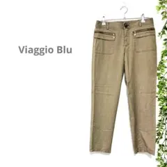 【Viaggio Blu ビッキー】ストレッチパンツ　カジュアル　ベージュ　古着のサムネイル