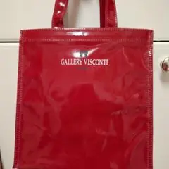 GALLERY VISCONTI DONNA レッド トートバッグエナメル