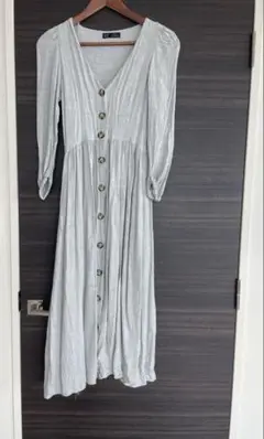 ZARA ボタン付き シャツワンピース
