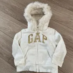 GAP ボアフード付きパーカー ホワイト