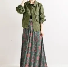 イエナ　オリーブグリーン ミリタリージャケット