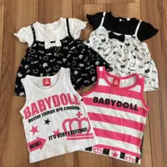 夏トップス　4枚セット　双子　色違い