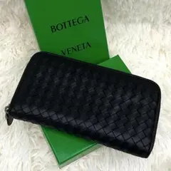 BOTTEGA VENETA イントレチャート ラウンドファスナー 長財布