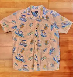 Patagonia パタゴニア ゴー・トゥ・シャツ アロハ半袖シャツ ピンク L