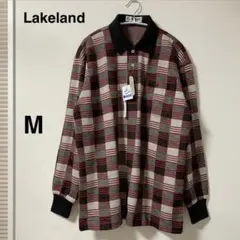 新品未使用！【Lakeland】 ニット 長袖ポロシャツ ウール混 M