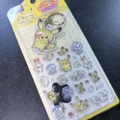 ピカチュウ　ポケモン　シール　キャンディボンボンステッカー 韓国　キーホルダー付
