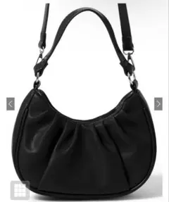 GRL 2way タックレザーショルダーバッグ［tr586］ブラック