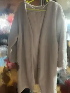 ベージュ フリース ロングコート