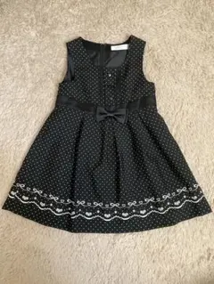 水玉りぼん模様 フォーマルワンピース 110