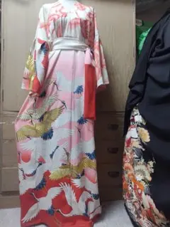 訪問着着物リメイク ボレロ付きワンピースドレス - メルカリ
