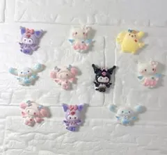 【456】デコレーションパーツ10個セット♡キティ♡クロミ♡マイメロ♡プリン♡