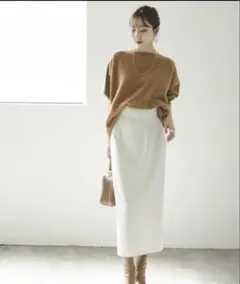 noble ジャージーライクカラータイトスカート 36