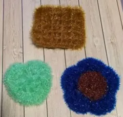 手作りタワシ（編み物）3点セット