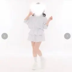 【新品未使用】しまむら　あっとほぉーむカフェ　パーカ　スカート　グレー