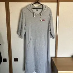 CHUMS フード付きグレー ロングワンピース