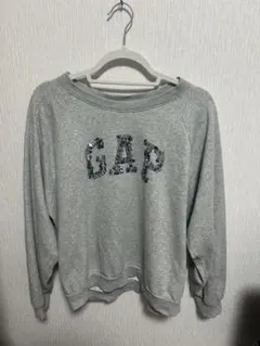 GAP グレー スパンコール トレーナー L