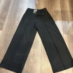 ユニクロ　ブラッシュドジャージーワイドパンツ　Lサイズ　ダークグレー