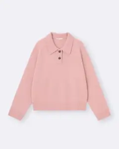 GU パフニットポロシャツ ニット 長袖