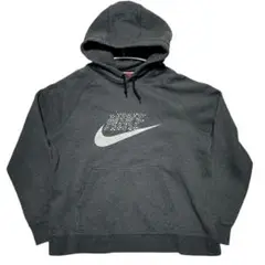 NIKE ナイキ スウッシュドットロゴ プルオーバーパーカー グレー p11