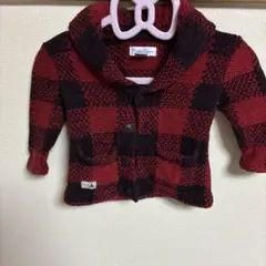Ralph Lauren 赤黒チェック ニットアウター 6M
