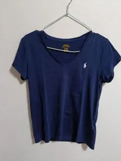 Polo Ralph Lauren ネイビー Vネック Tシャツ M