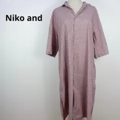 Niko and… ニコアンド シャツワンピース ロング M おしゃれ