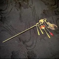 金魚と扇子の簪/かんざし 髪飾り 着物 浴衣 花魁 和装小物 和風アクセサリー