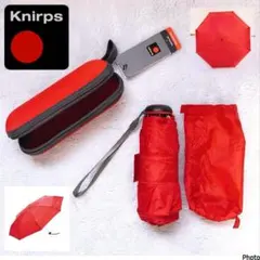 ⭐️新品未使用⭐️Knirpsクニルプス X1 軽量折りたたみ傘 ケース付52cm赤のサムネイル