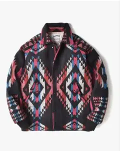HOUSTON メルトンジャケット　メンズアウタ(幾何学、ネイティブ柄アメカジ