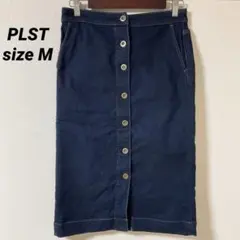 【美品】PLST デニムスカート M タイトスカート 手洗い ストレッチ