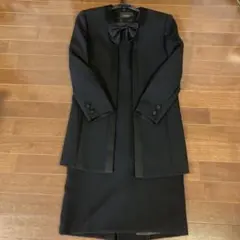 ロングジャケットとリボン付きフォーマルワンピース　7号サイズ