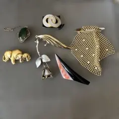 ブローチセット7点