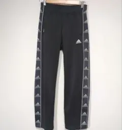adidas アディダス 国旗タグ ジャージパンツ ブラック サイドライン S