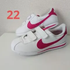 Nike コルテッツ ベルクロスニーカー 22 ホワイト/ピンク