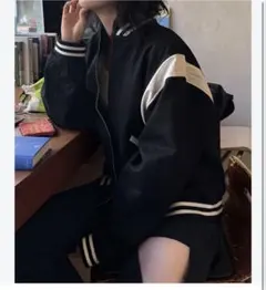 Varsity Jacket スタジャン黒