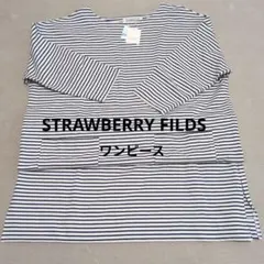 STRAWBERRY FIELDS ボーダーワンピース　七分袖