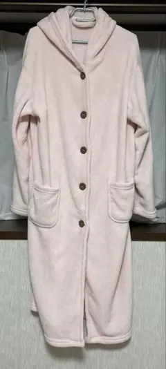 フード付きピンク着る毛布 フリーサイズ